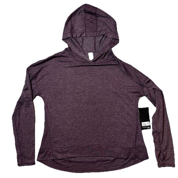 NWT 90 Degree By Reflex Hoodie Womens Size S Long Sleeve Purple Soft Stretchy - Picture 1 of 15